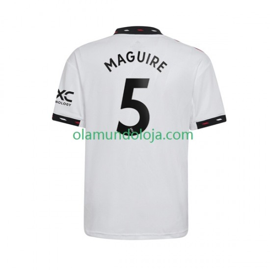 Camisola Manchester United Harry Maguire 5 Homem Equipamento Segundo 2022-2023 Manga Curta